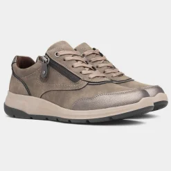 Relife Mia Womens Taupe Casual Lace Up Shoe