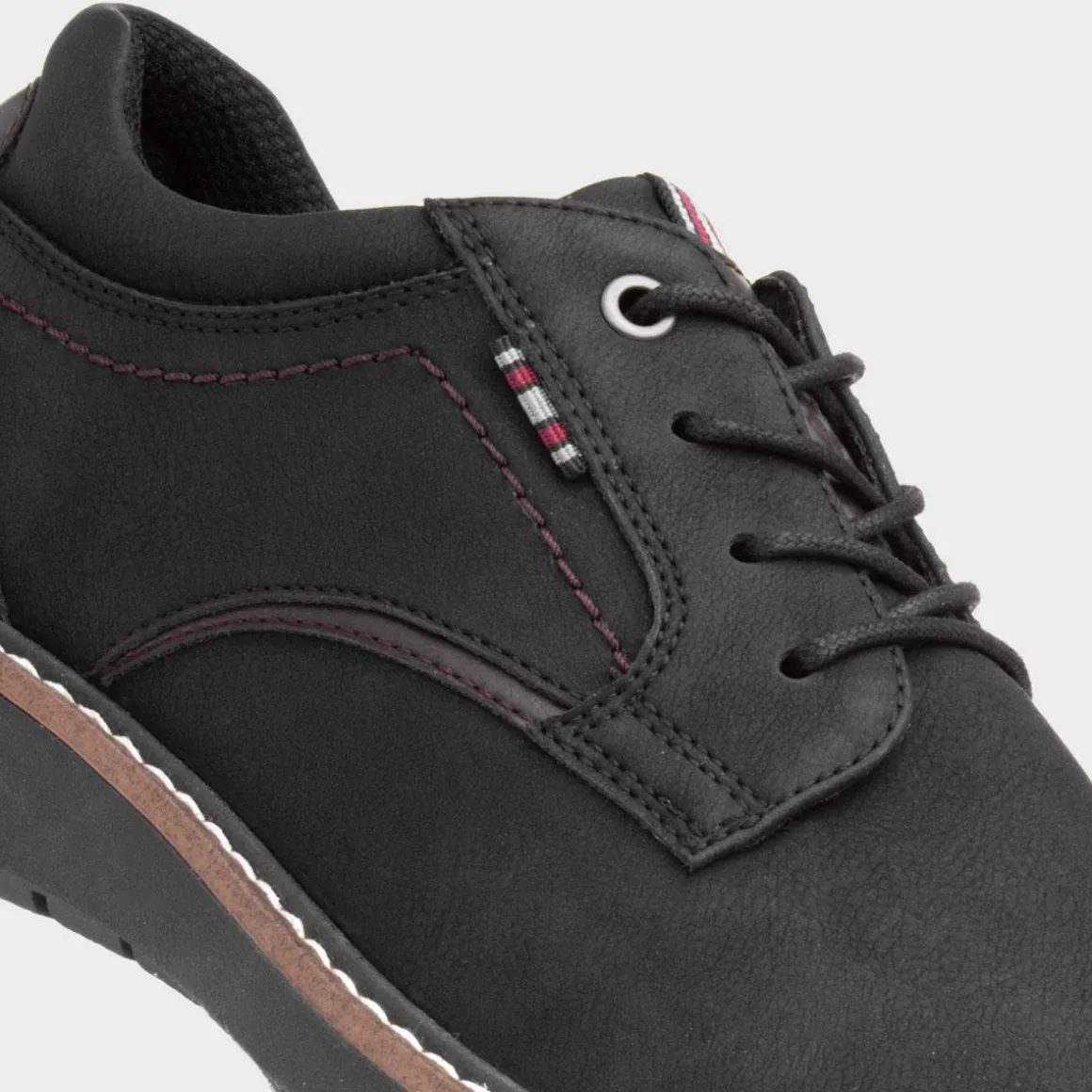 Relife Mikey Mens Black Lace Up Shoes