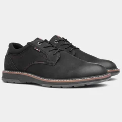 Relife Mikey Mens Black Lace Up Shoes