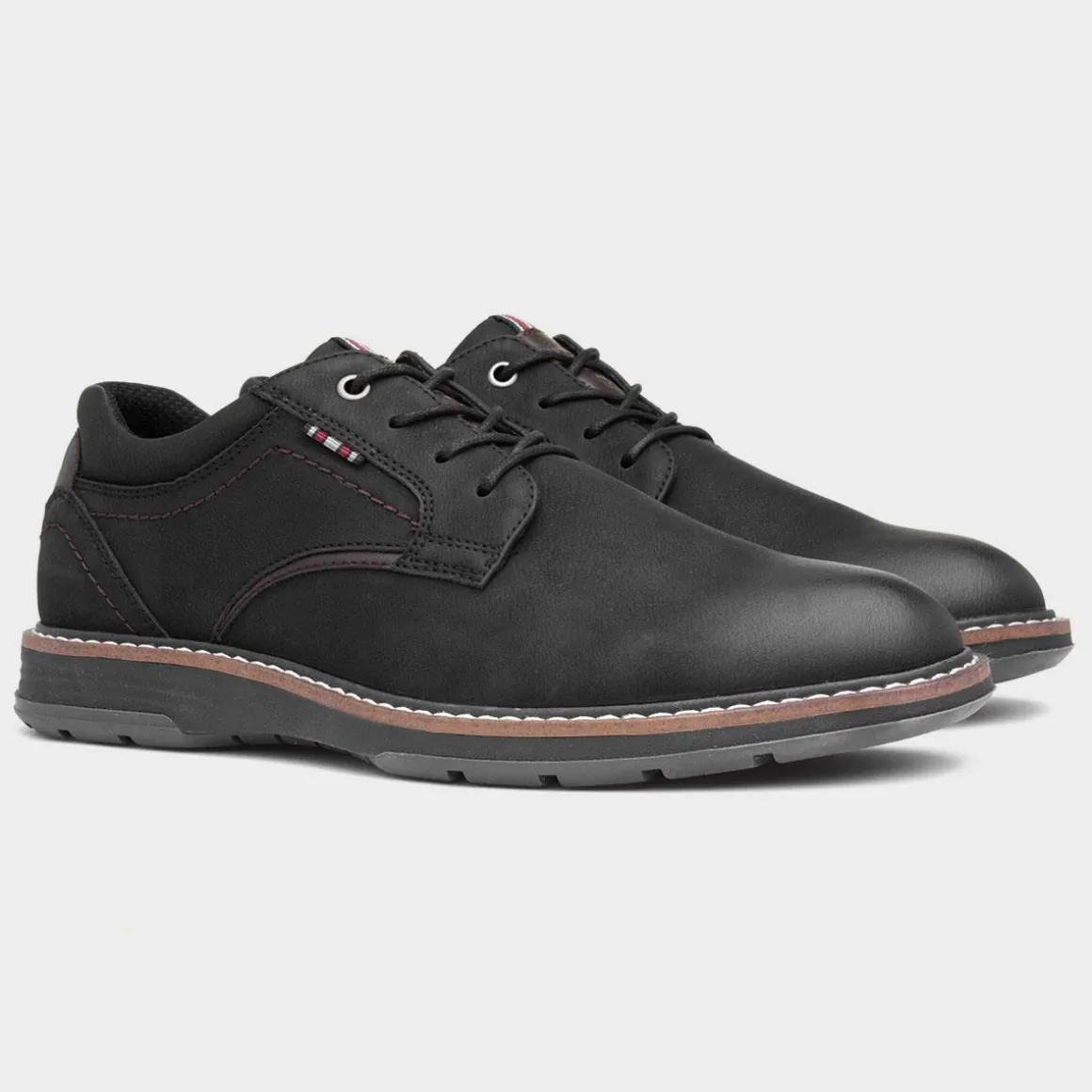 Relife Mikey Mens Black Lace Up Shoes