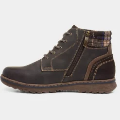 Relife Nick Mens Brown Lace Up Ankle Boot