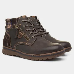 Relife Nick Mens Brown Lace Up Ankle Boot