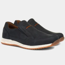 Relife Rob Mens Navy Slip On Casual Shoe