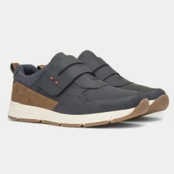 Relife Stephen Mens Navy Easy Fasten Shoe