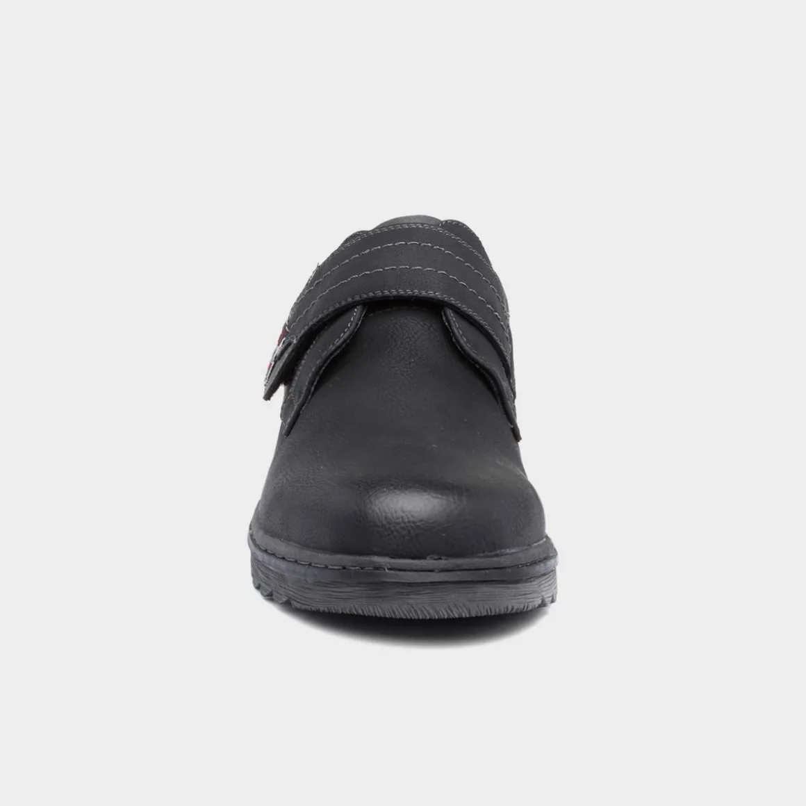 Relife Steve Mens Black Easy Fasten Shoe