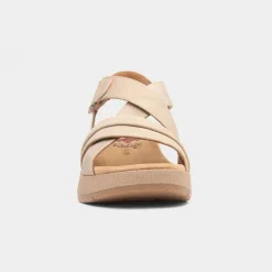 Relife Sukie Womens Beige Wedge Strappy Sandal