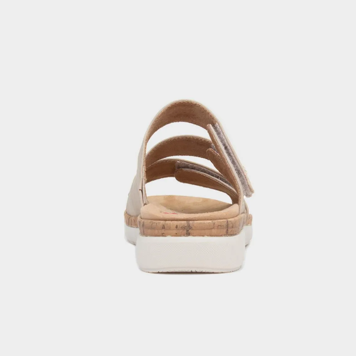 Relife Sylvia Womens Beige Easy Fasten Mule Sandal