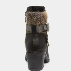 Relife Tracey Womens Black Heeled Boot