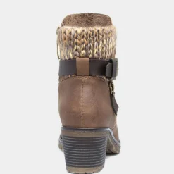 Relife Tracey Womens Tan Ankle Heeled Boot