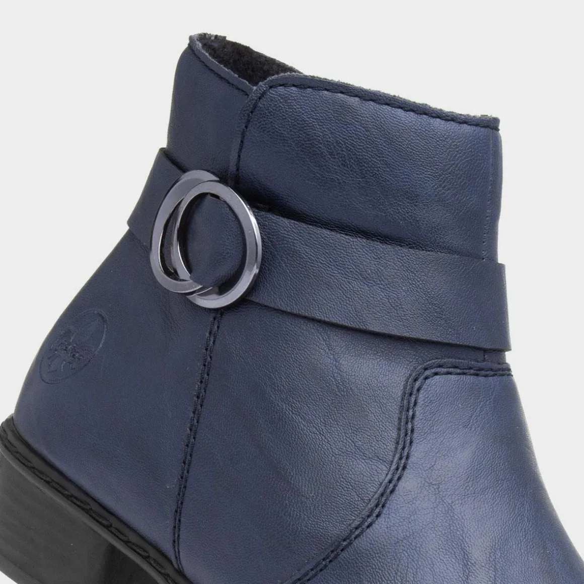 Rieker Antistress Womens Navy Zip Up Ankle Boot