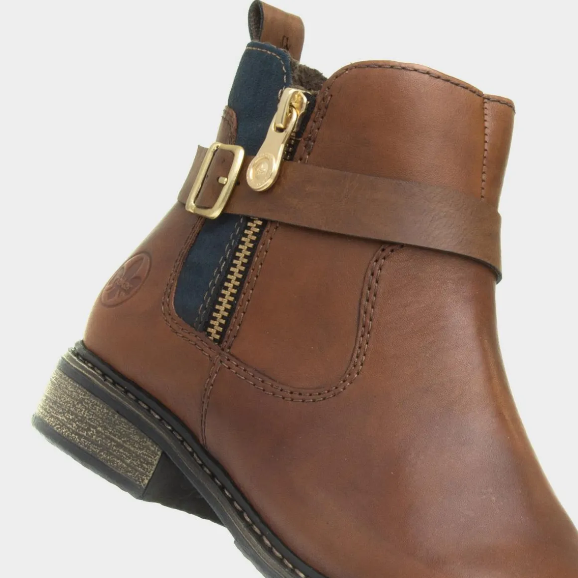 Rieker Antistress Womens Chestnut Leather Boot