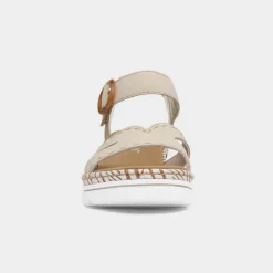 Rieker Antistress Womens Beige Wedge Sandal