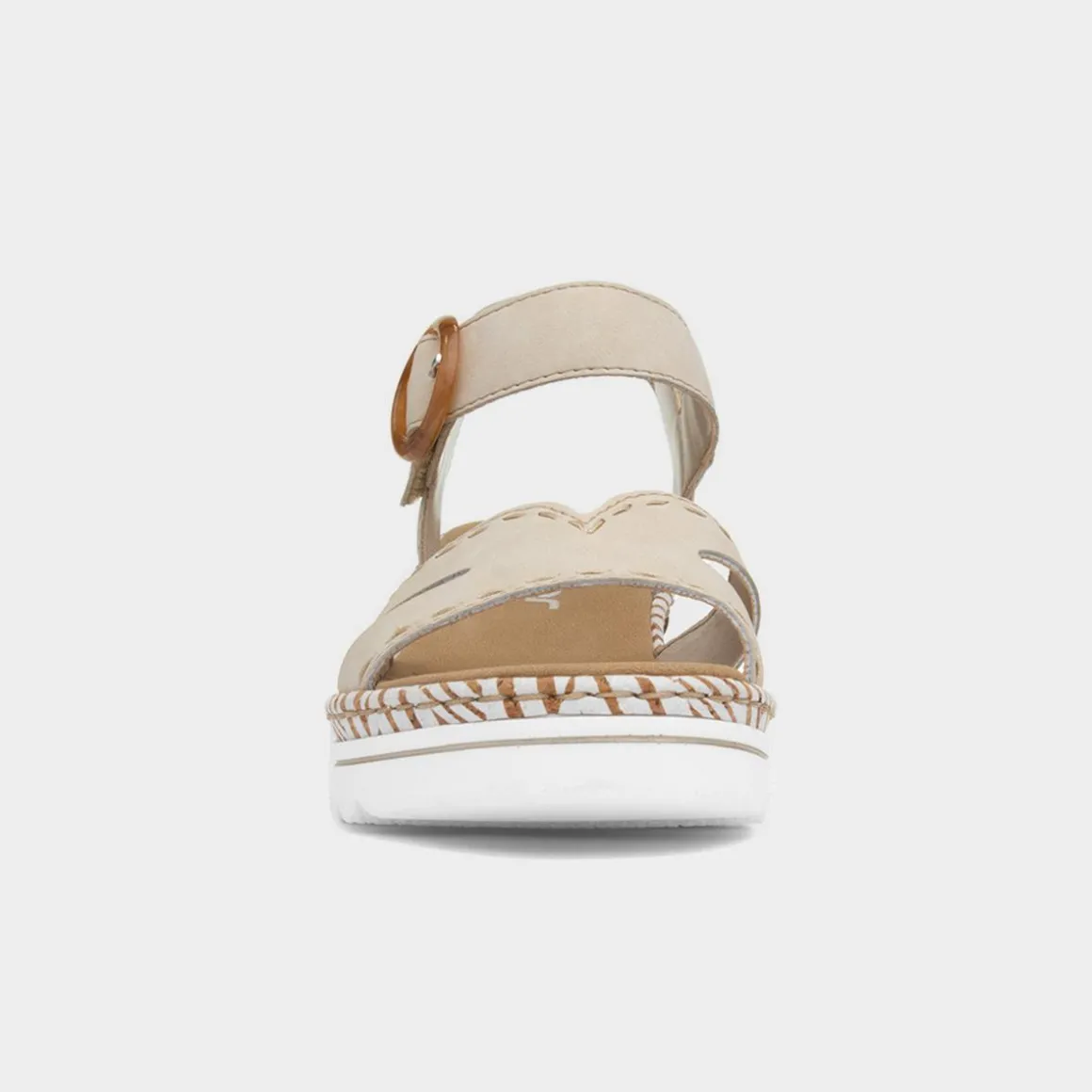Rieker Antistress Womens Beige Wedge Sandal
