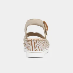 Rieker Antistress Womens Beige Wedge Sandal