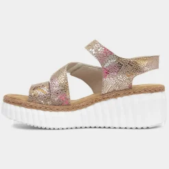 Rieker Antistress Womens Multi Wedge Sandal