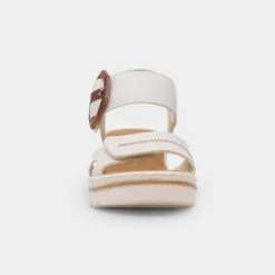 Rieker Antistress Womens White Wedge Sandal