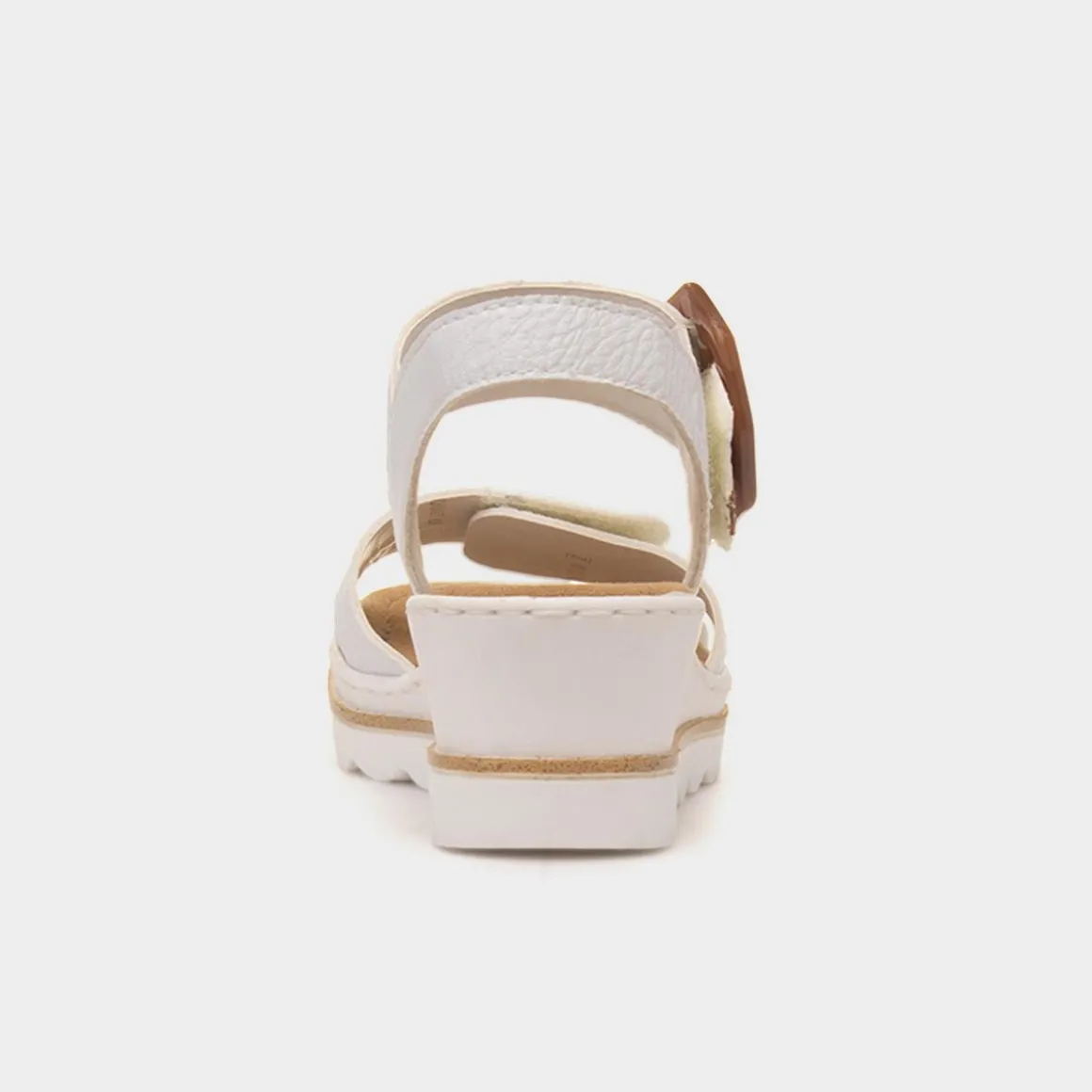 Rieker Antistress Womens White Wedge Sandal