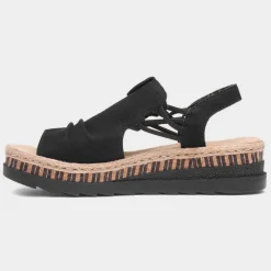 Rieker Antistress Womens Black Sandal