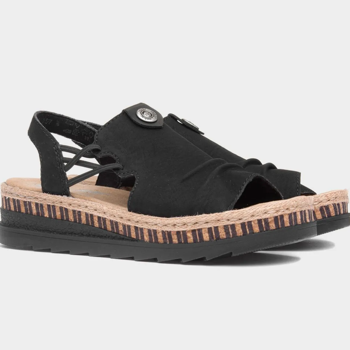 Rieker Antistress Womens Black Sandal