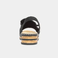 Rieker Antistress Womens Black Open Toe Sandal