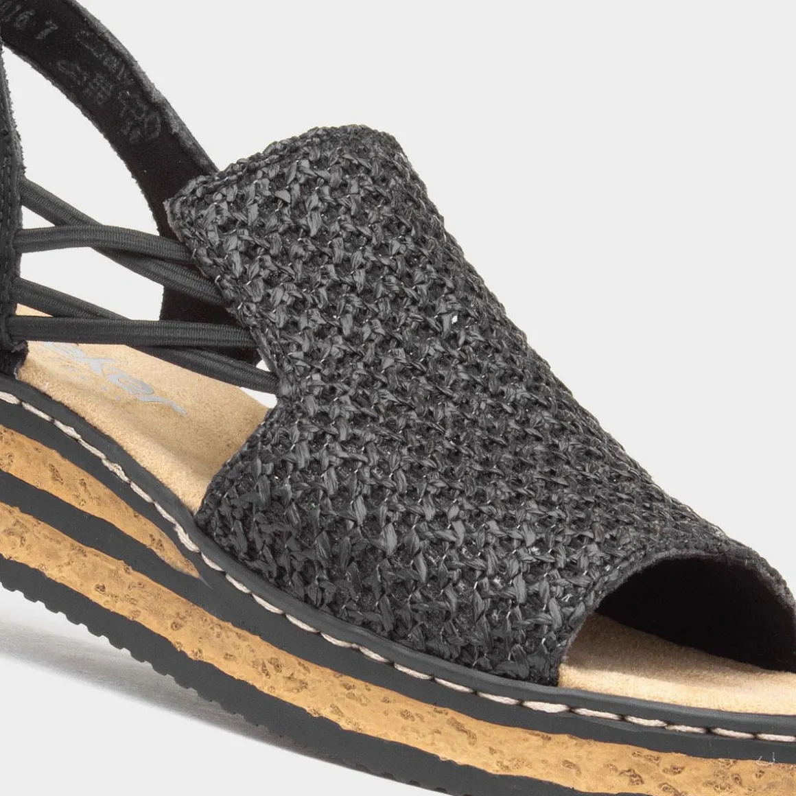 Rieker Antistress Womens Black Open Toe Sandal