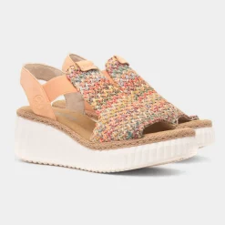 Rieker Antistress Womens Apricot Weave Sandal