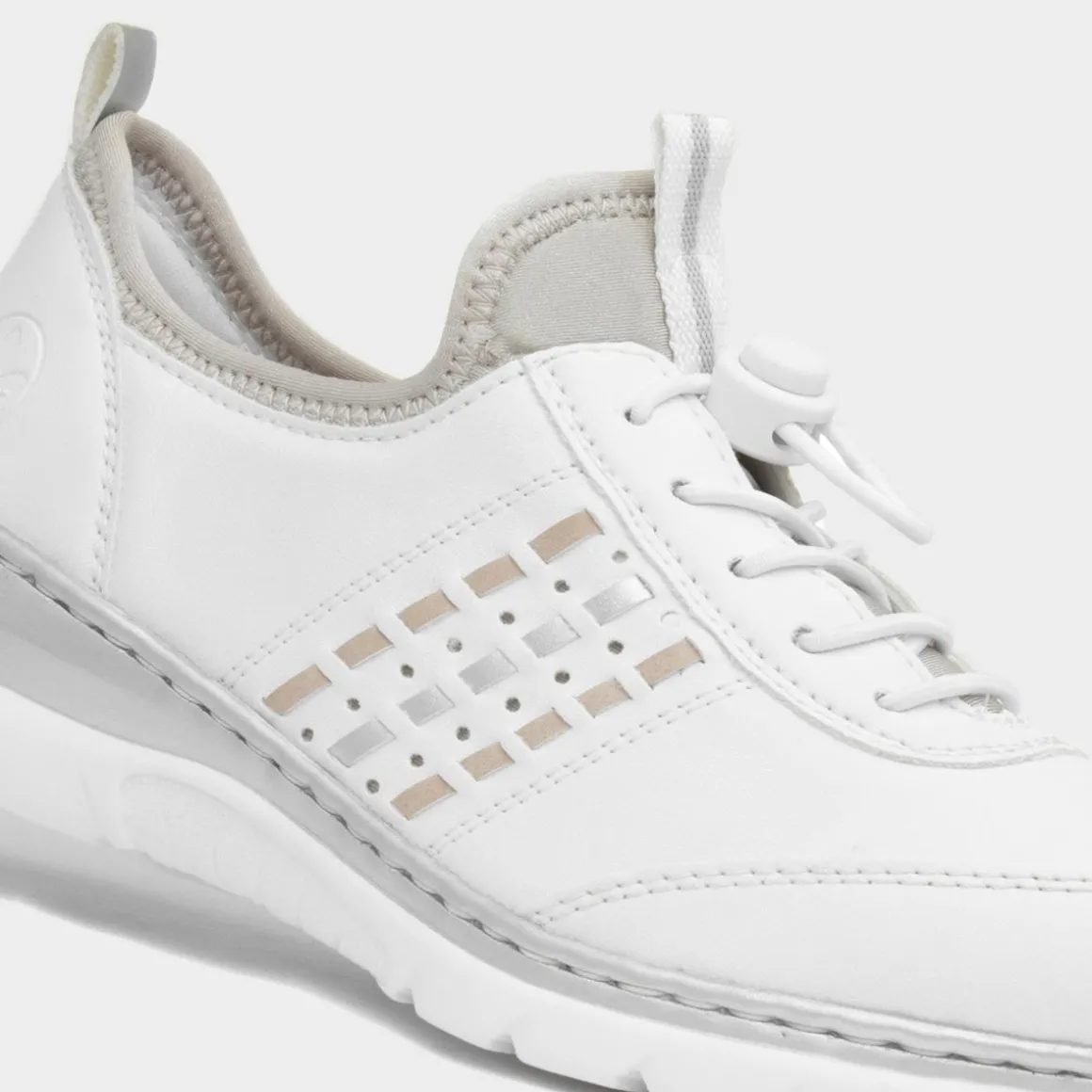Rieker Antistress Womens White Toggle Shoe