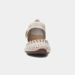 Rieker Antistress Womens Beige Leather Court Shoe