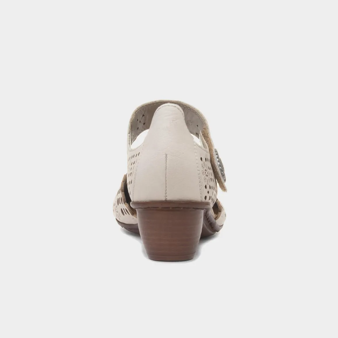Rieker Antistress Womens Beige Leather Court Shoe
