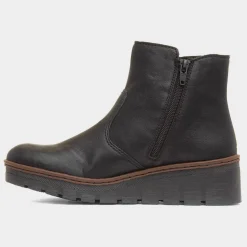 Rieker Hannover Antistress Womens Black Wedge Boot