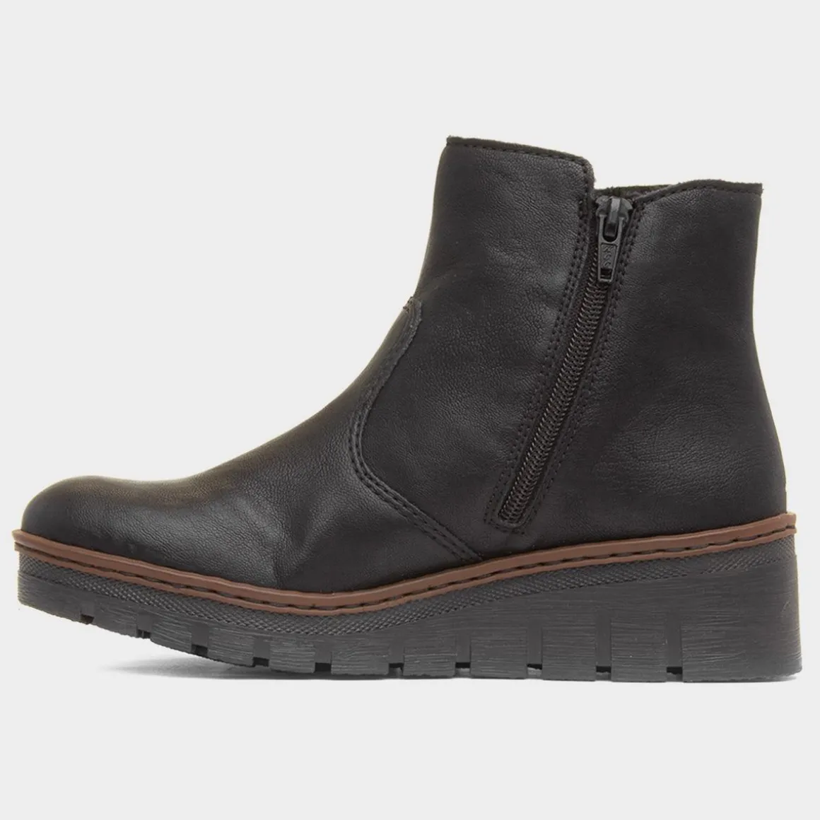 Rieker Hannover Antistress Womens Black Wedge Boot