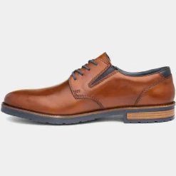 Rieker Mens Tan Leather Lace Up Shoe