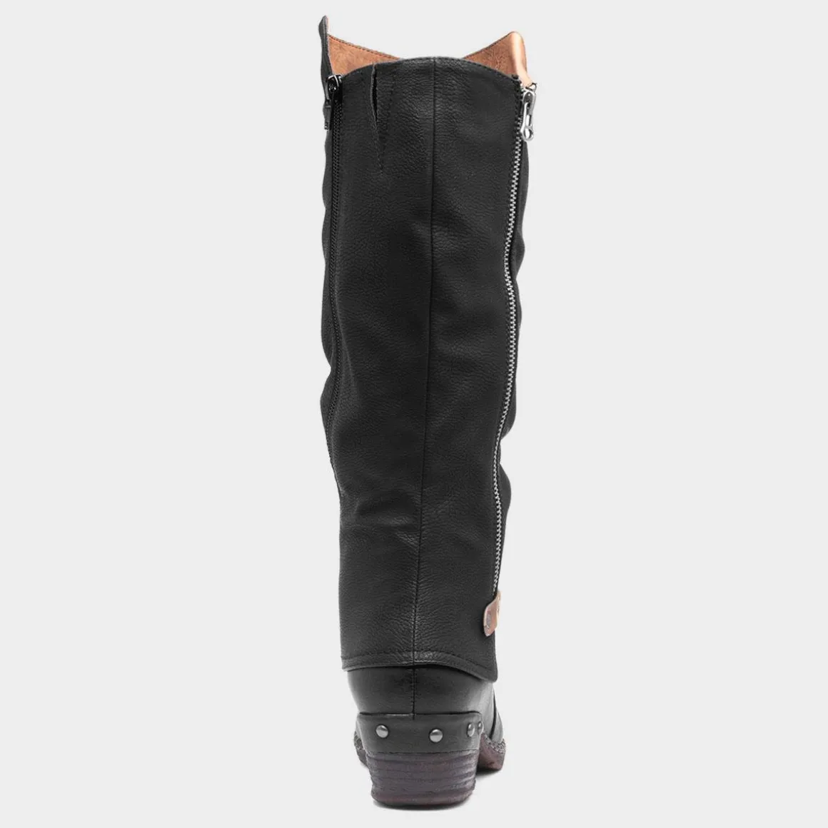 Rieker Womens Black Low Heel High Leg Boot