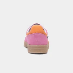 Rieker Womens Pink & Orange Suede Shoe