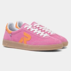 Rieker Womens Pink & Orange Suede Shoe