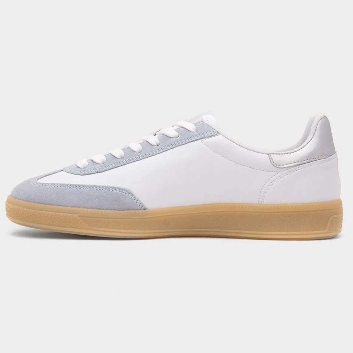 Rieker Womens White & Blue Leather Shoe