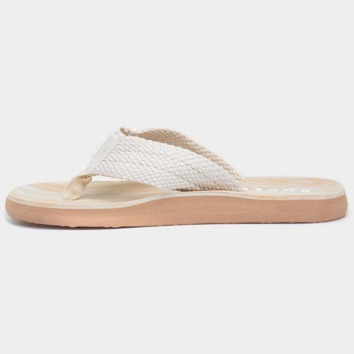 Rocket Dog Adios Womens Beige Webbing Flip Flop
