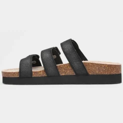 Rocket Dog Astor Womens Black Glitter Sandal