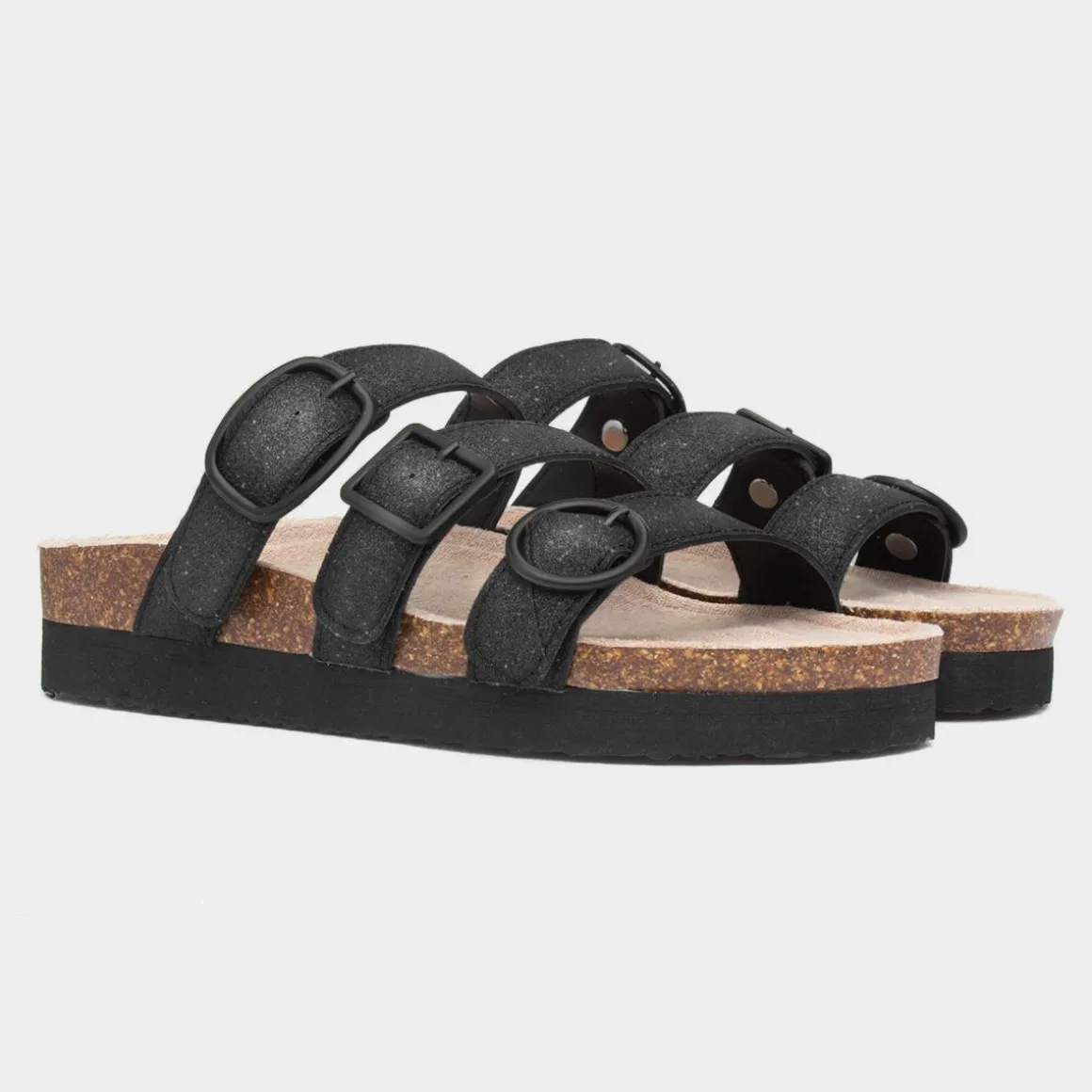Rocket Dog Astor Womens Black Glitter Sandal