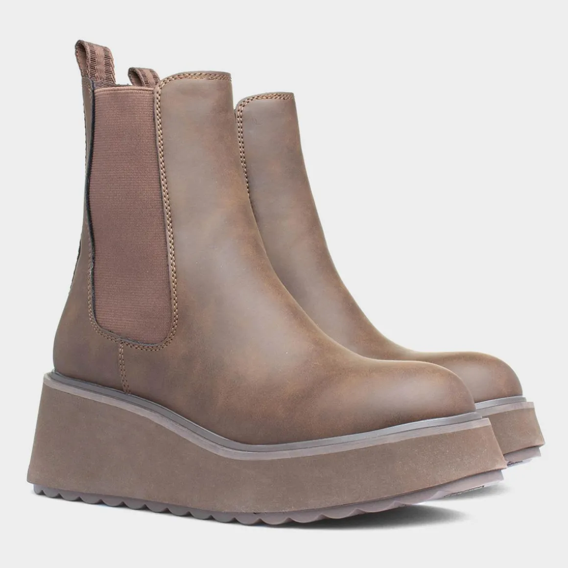 Rocket Dog Heyday Womens Brown Platform Ankle Boot