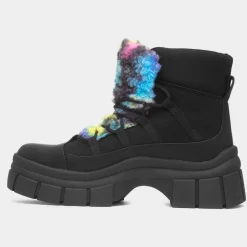 Rocket Dog Tiger Womens Black Chunky Platform Boot