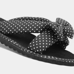 Sadie Womens Black Polka Dot Beach Mule