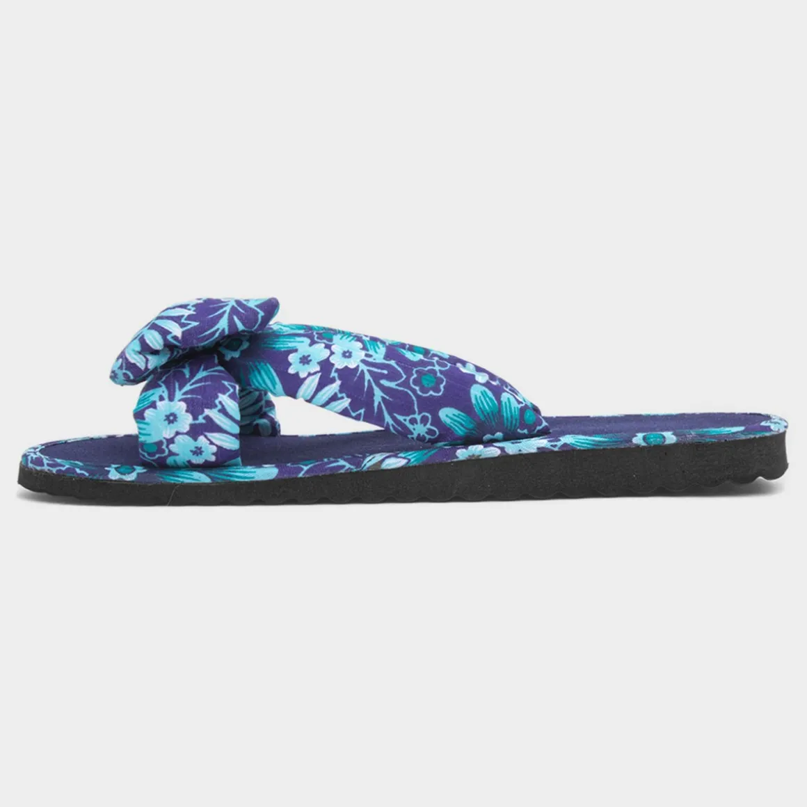 Sadie Womens Blue Floral Beach Mule