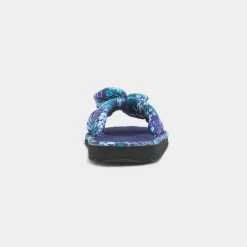 Sadie Womens Blue Floral Beach Mule