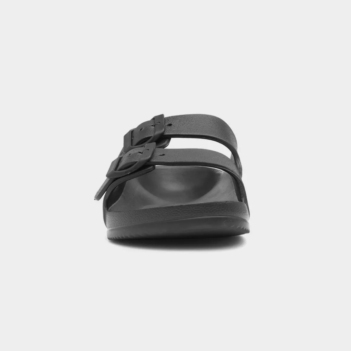 Shelly Womens Black Double Buckle EVA Sandal