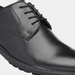 Silver Street Albert Mens Black Leather Lace Shoe