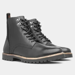 Silver Street Manchester Mens Black Lace Up Boot