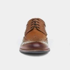 Silver Street Milton Mens Tan Leather Brogue Shoes