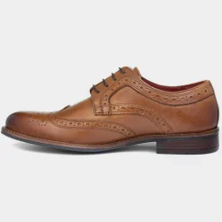 Silver Street Milton Mens Tan Leather Brogue Shoes
