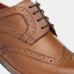 Silver Street Milton Mens Tan Leather Brogue Shoes